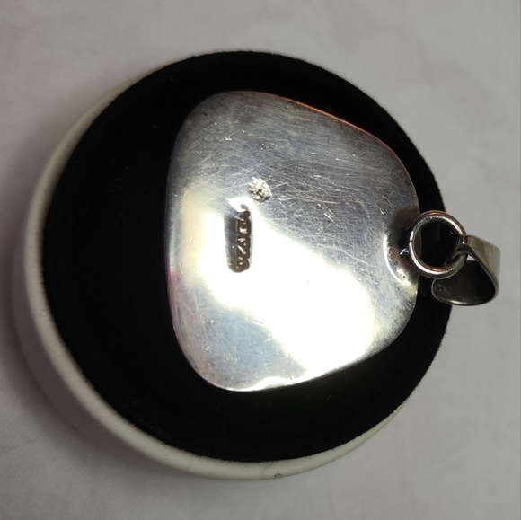 Vintage Sterling silver turquoise pendant - Picture 6 of 10